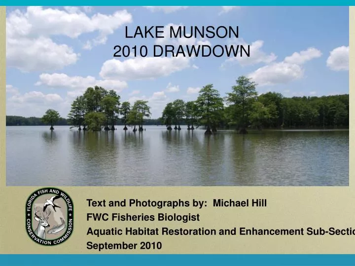 lake munson 2010 drawdown