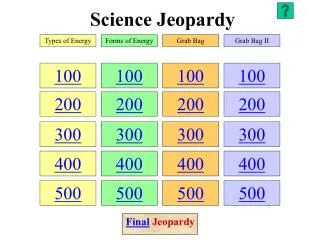 science jeopardy