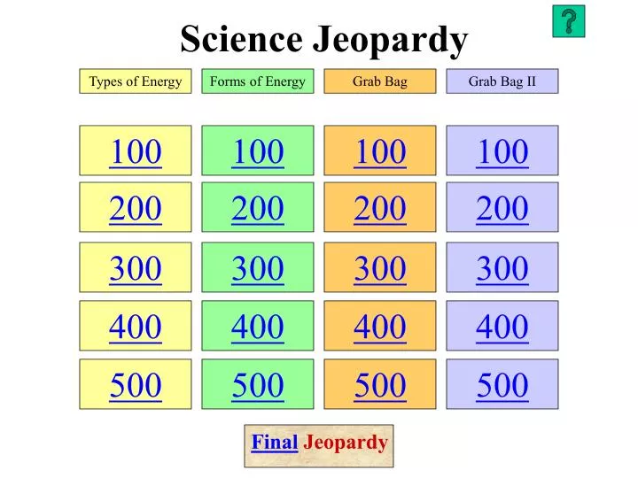 science jeopardy