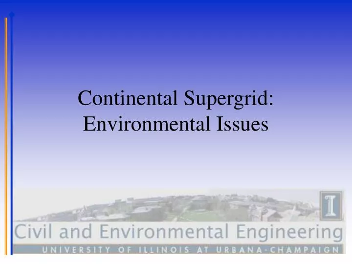 continental supergrid environmental issues
