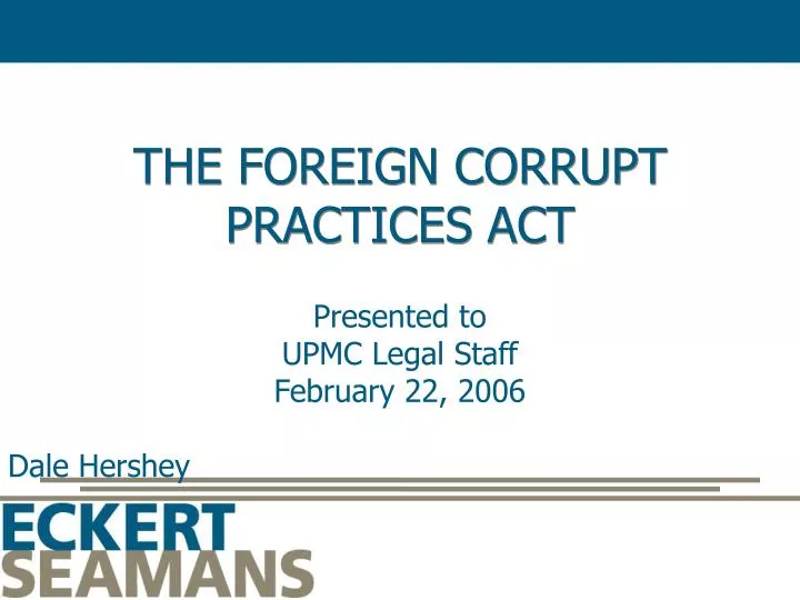the foreign corrupt practices act