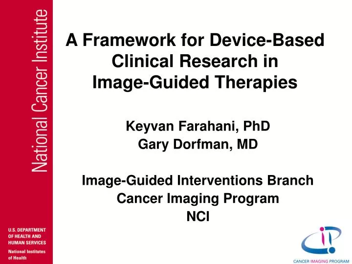 a framework for device based clinical research in image guided therapies