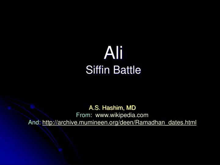 ali siffin battle