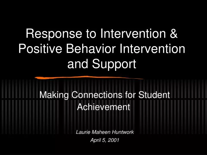 response to intervention positive behavior intervention and support