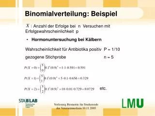 Binomialverteilung: Beispiel