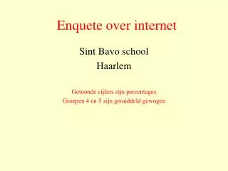 enquete over internet