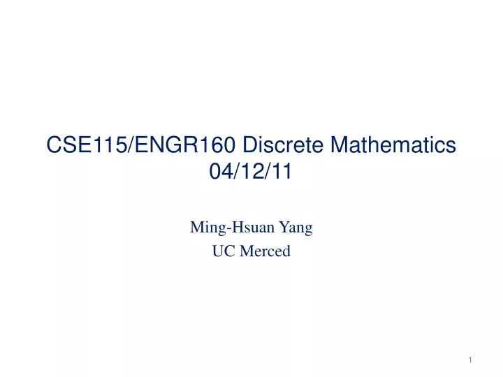 cse115 engr160 discrete mathematics 04 12 11