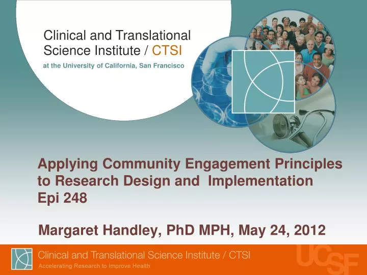 applying community engagement principles to research design and implementation epi 248