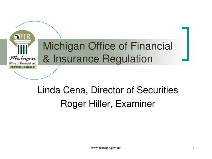 michigan office of financial insurance regulation