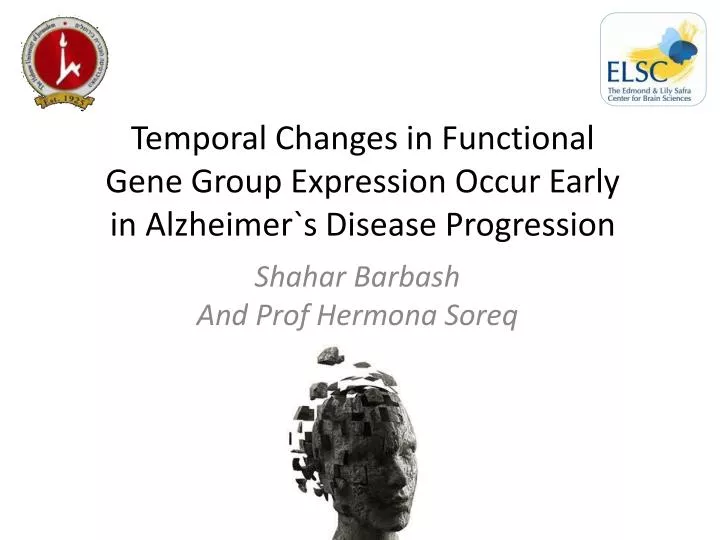 temporal changes in functional gene group expression occur early in alzheimer s disease progression