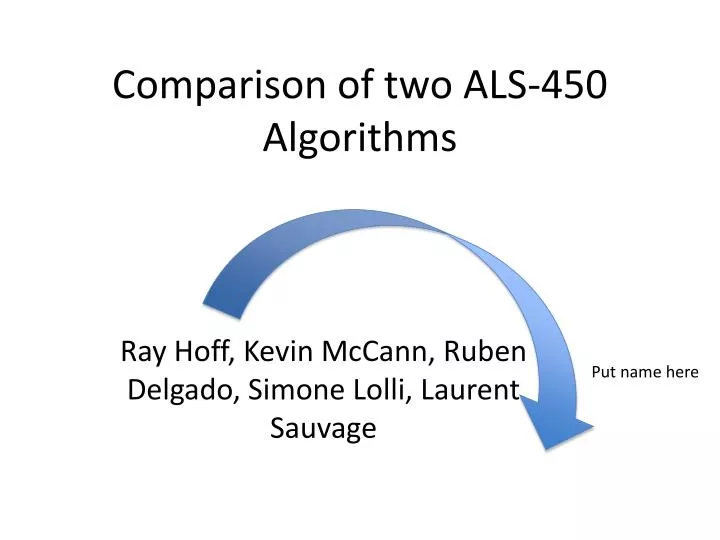 comparison of two als 450 algorithms