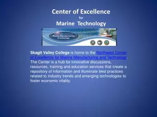 Center of Excellence for Marine Technology