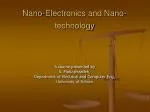 Nano-Electronics and Nano-technology - slide 1