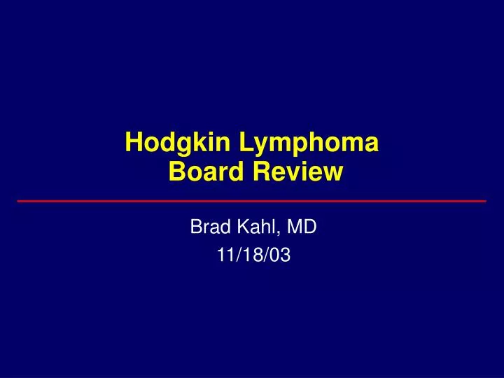 hodgkin lymphoma board review