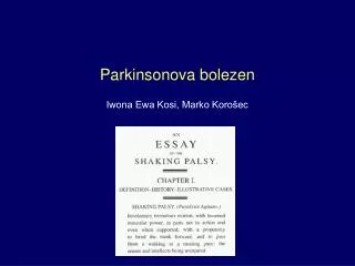 Parkinsonova bolezen