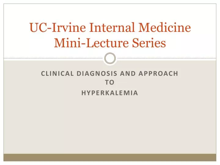 uc irvine internal medicine mini lecture series