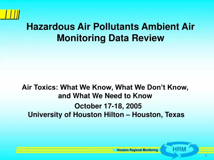 hazardous air pollutants ambient air monitoring data review