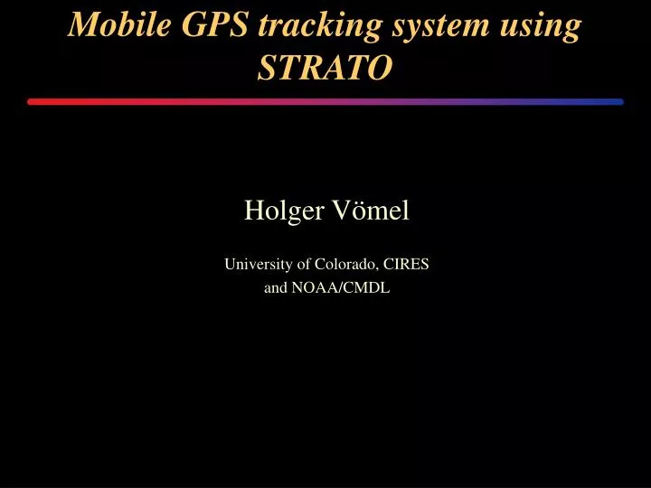 mobile gps tracking system using strato