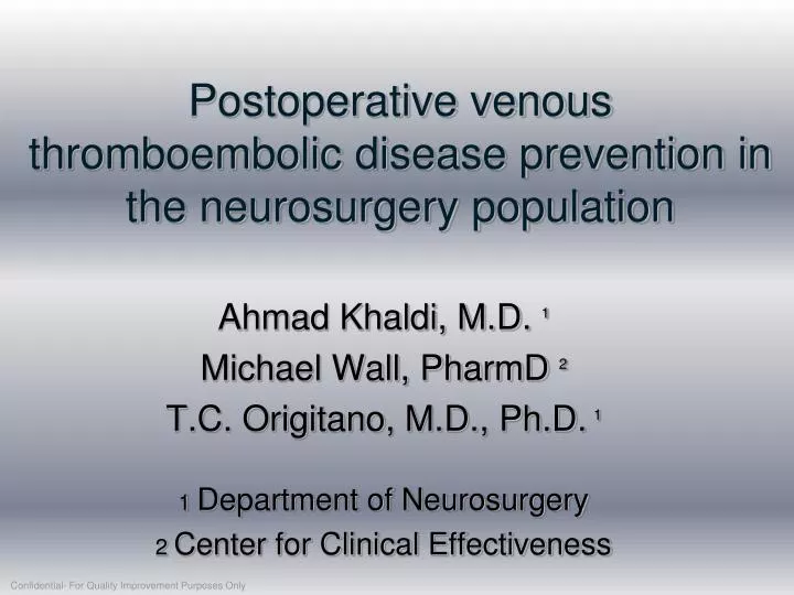 postoperative venous thromboembolic disease prevention in the neurosurgery population