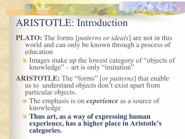 aristotle introduction