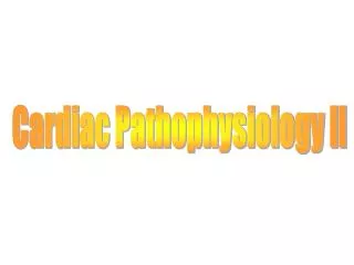 Cardiac Pathophysiology II