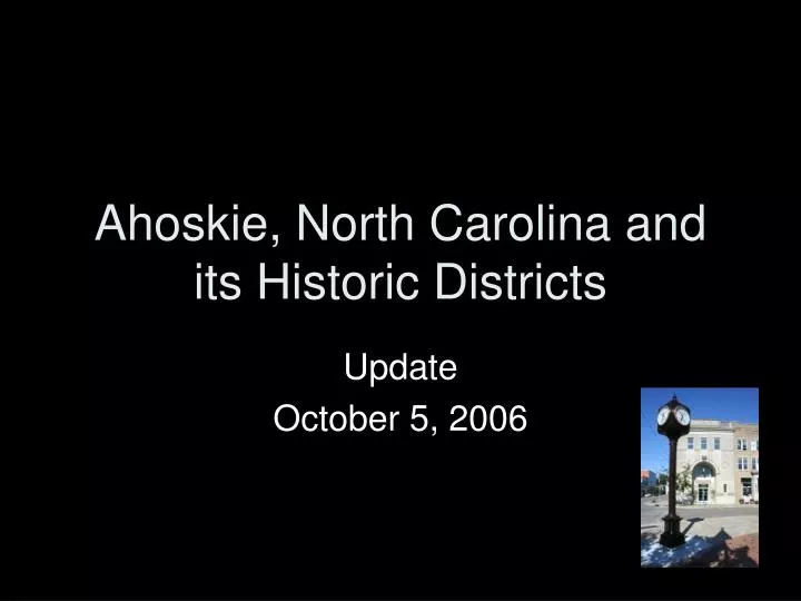 ahoskie north carolina and its historic districts