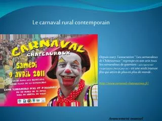 Le carnaval rural contemporain