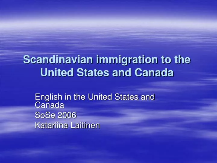 scandinavian immigration to the united states and canada