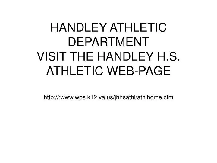 handley athletic department visit the handley h s athletic web page