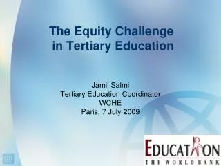 The Equity Challenge in Tertiary Education