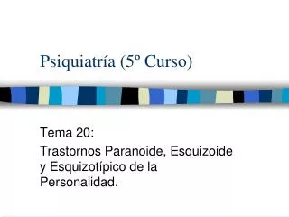 psiquiatr a 5 curso