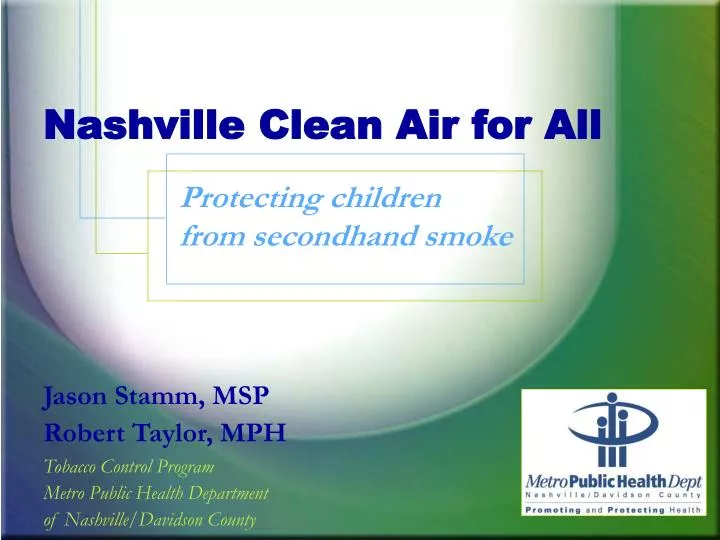 nashville clean air for all protecting children from secondhand smoke