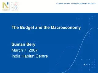The Budget and the Macroeconomy