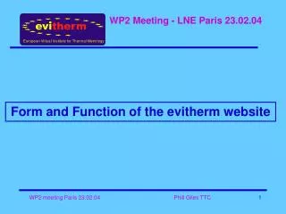 Form and Function of the evitherm website