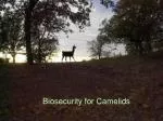 Biosecurity for Camelids - slide 1