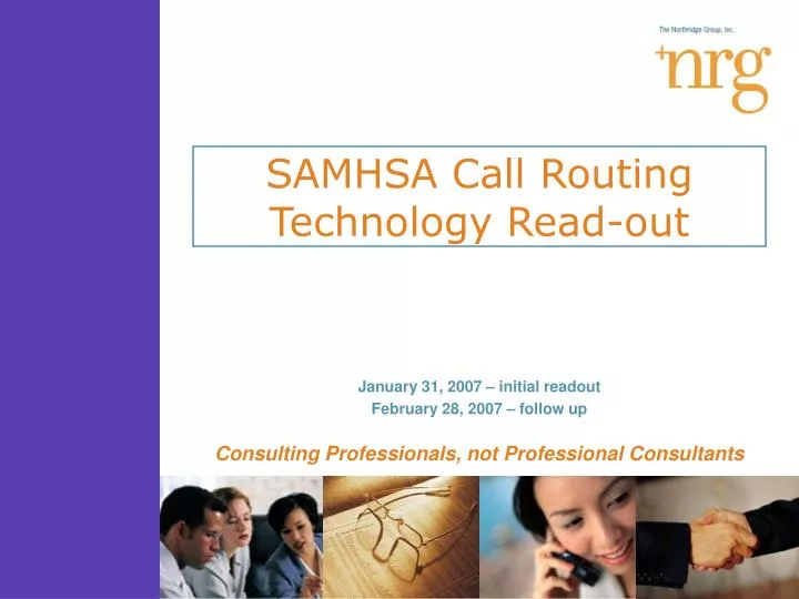 samhsa call routing technology read out