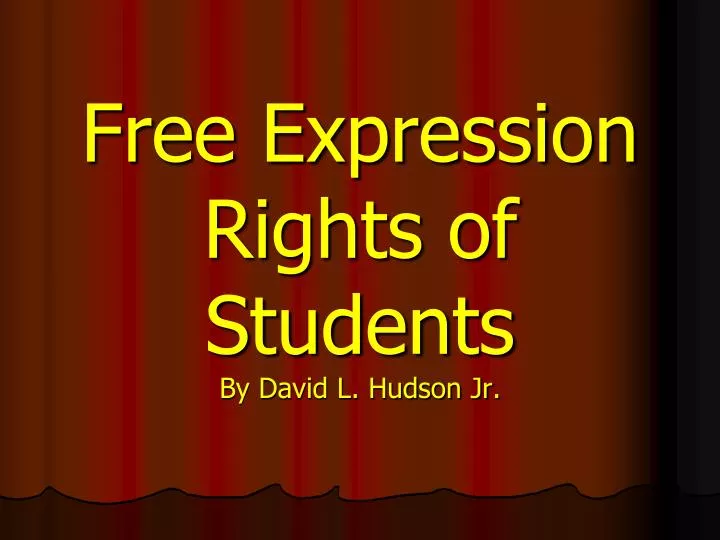 free expression rights of students by david l hudson jr