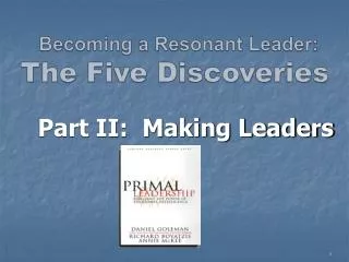 Becoming a Resonant Leader: The Five Discoveries