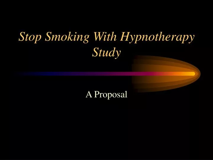 stop smoking with hypnotherapy study