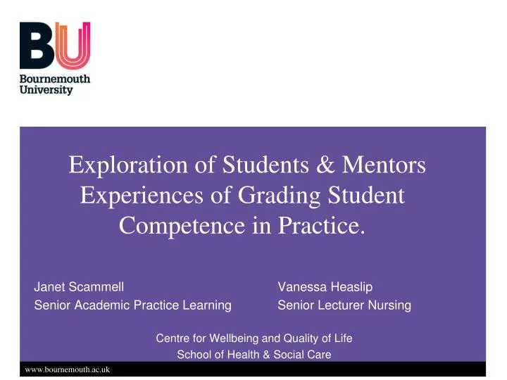 exploration of students mentors experiences of grading student competence in practice