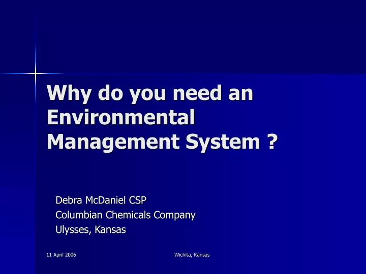 why do you need an environmental management system