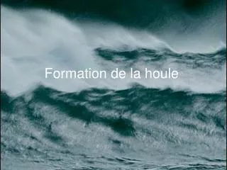 Formation de la houle