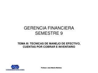 GERENCIA FINANCIERA SEMESTRE 9