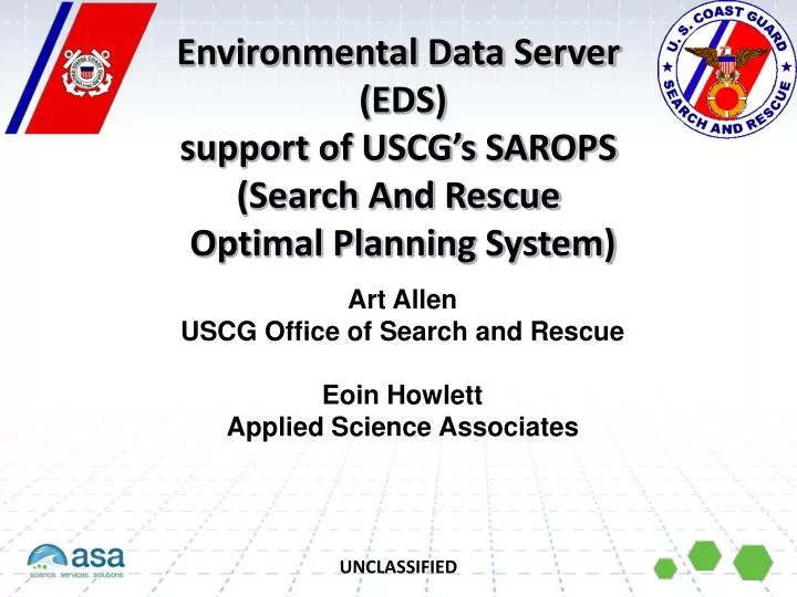 environmental data server eds support of uscg s sarops search and rescue optimal planning system