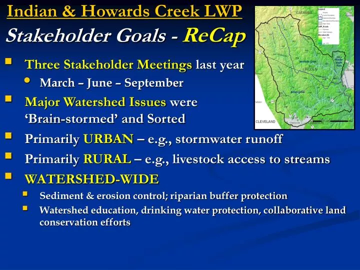 indian howards creek lwp stakeholder goals recap