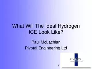 What Will The Ideal Hydrogen ICE Look Like?