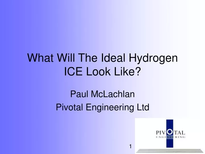 what will the ideal hydrogen ice look like