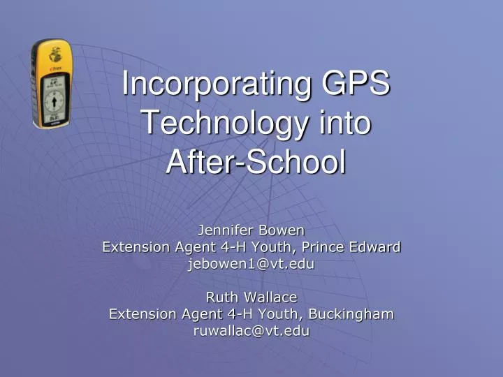 incorporating gps technology into after school