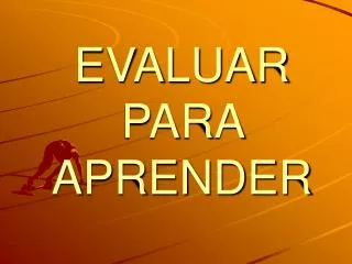 evaluar para aprender