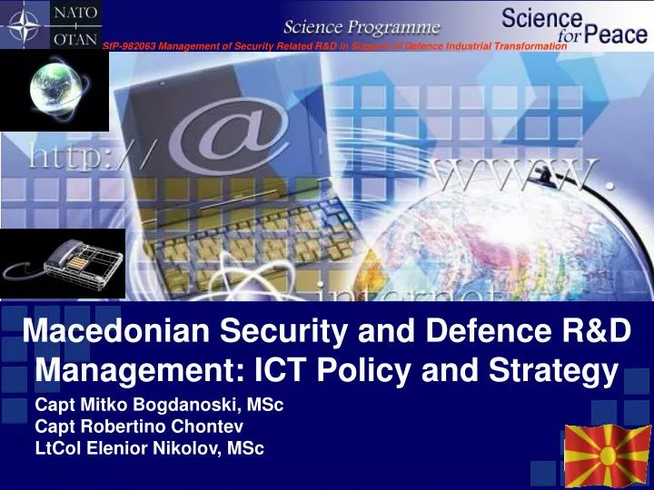 macedonian security and defence r d management ict policy and strategy